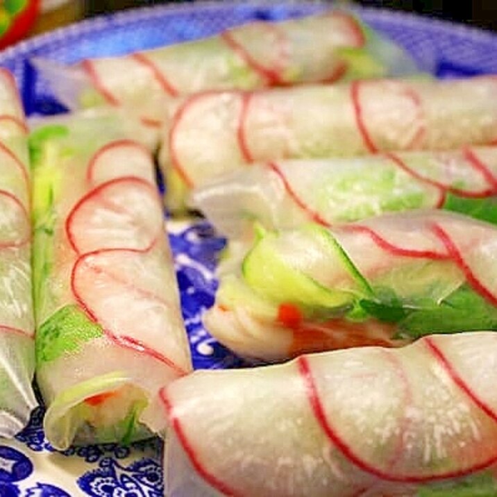 カニカマと野菜の生春巻き